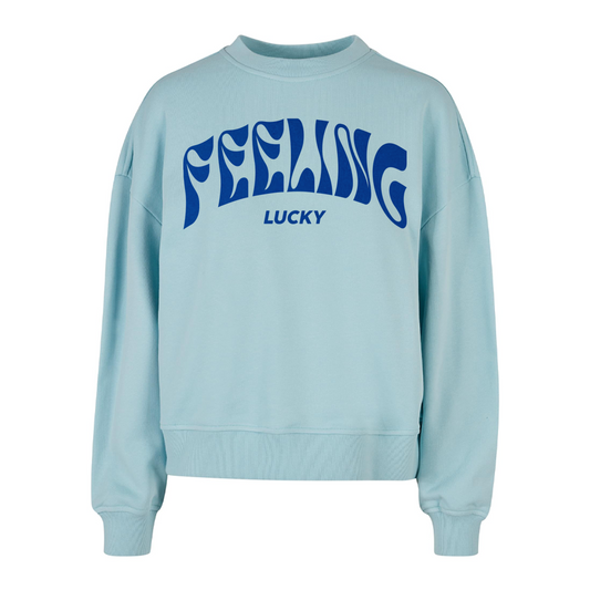 Limitierter Pullover Boxy Feeling Lucky Velvet Dunkelblau