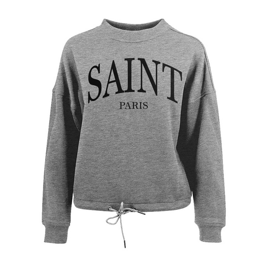 Limitierter Pullover Saint Paris aus schwarzem Samt