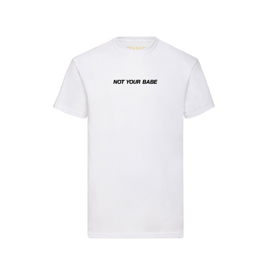 T-Shirt „Not Your Babe“, schwarze Vorderseite