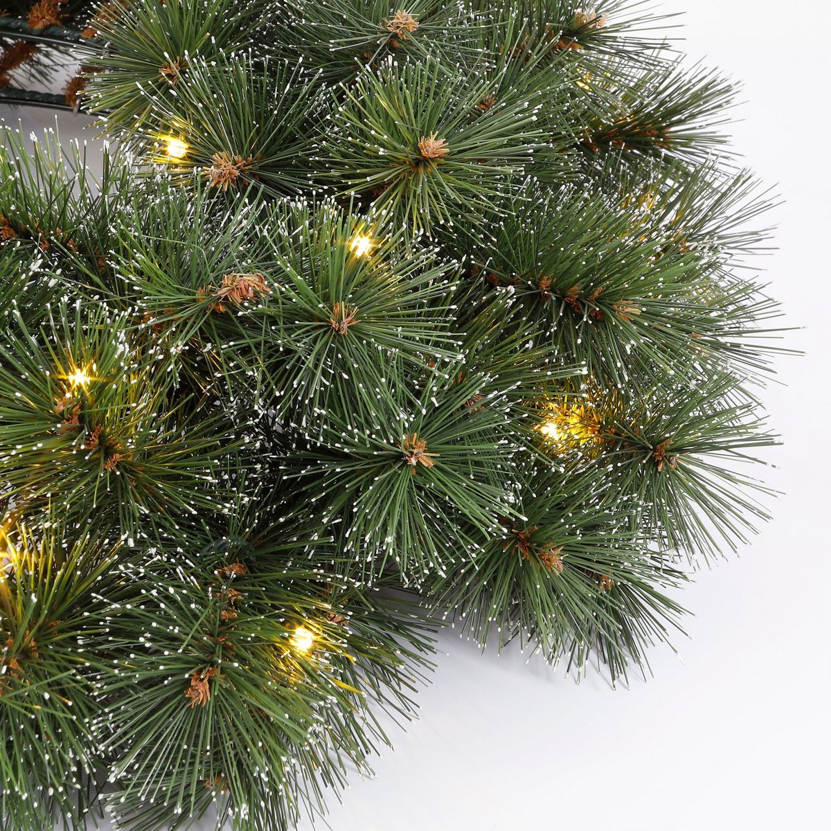 Glendon Weihnachtskranz mit LED-Beleuchtung – Ø60 cm – Grün