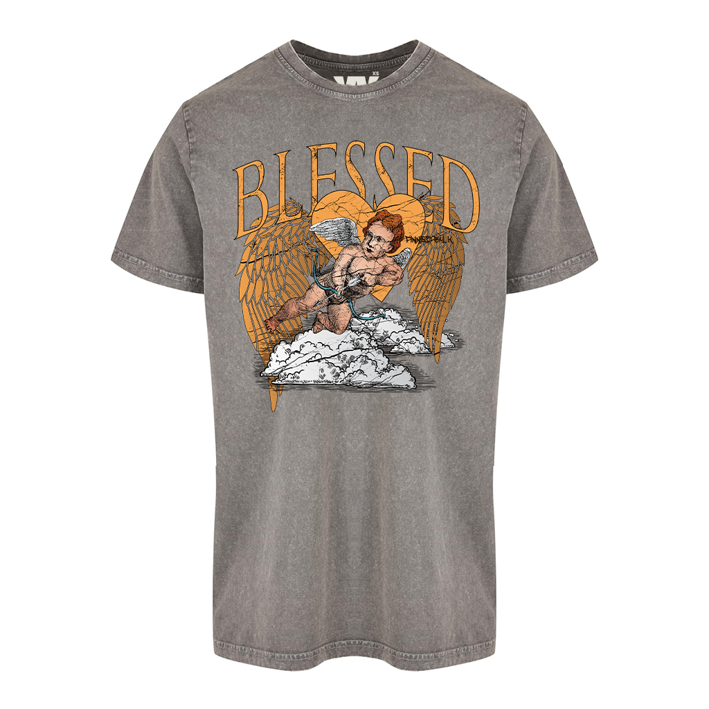 Gewaschenes T-Shirt Blessed Yellow