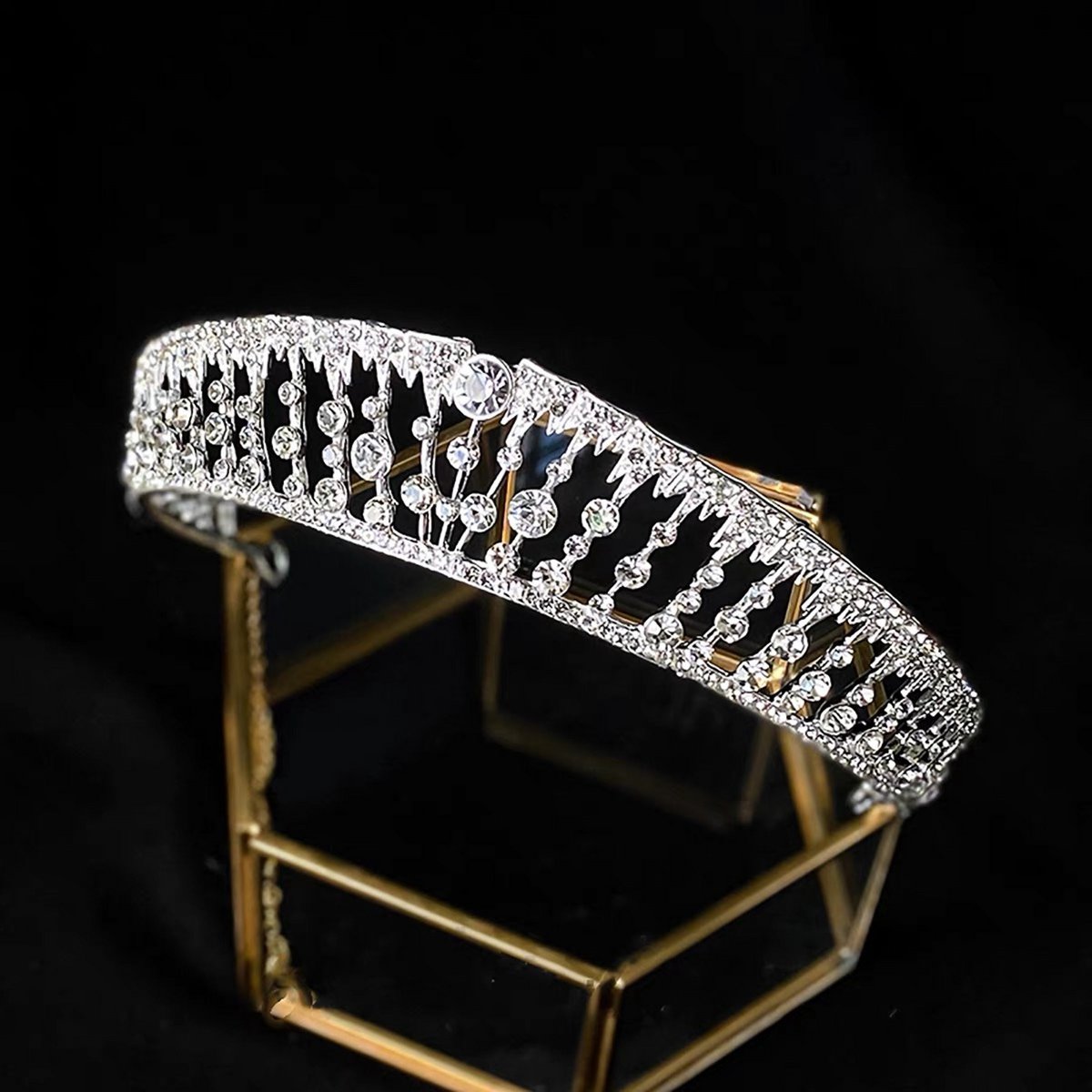 Kristall-Tiara – Prinzessin, königliche Eleganz für die moderne Braut