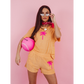 Set Badstoff Palmtree Neon Pink Velvet | HINWEIS: Laufzeit 5-6 Werktage
