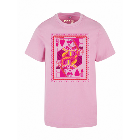 T-Shirt Queen Hearts Pink