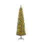 Charlton schmaler künstlicher Weihnachtsbaum mit LED -Beleuchtung und Timer und schwacher Funktion - H215 x Ø56 cm - Grün