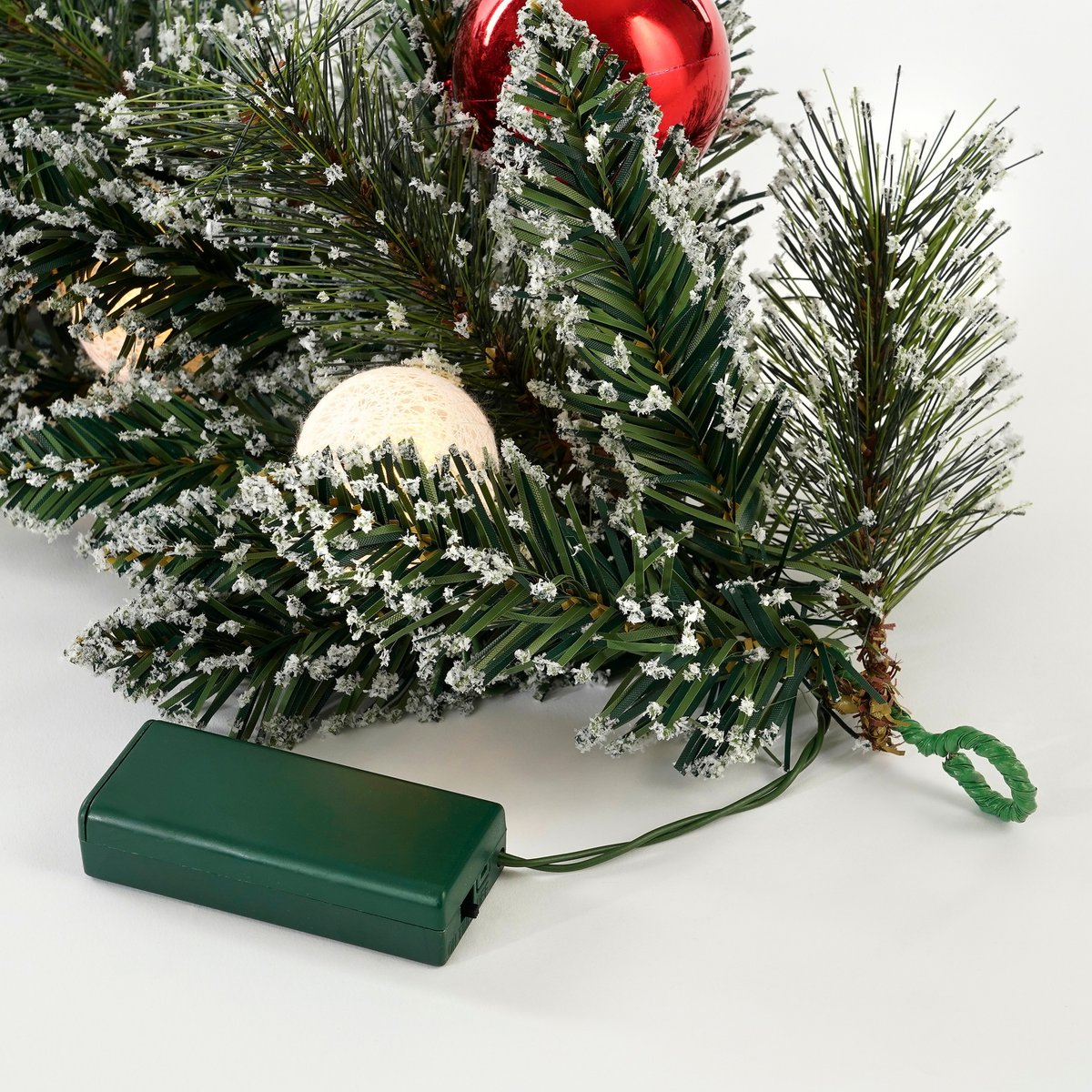 Kaprun Girlande Weihnachten mit LED -Beleuchtung und Timerfunktion - L270 x Ø25 cm - Grün