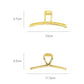 Große Krallen-Haarspangen aus Metall – Gold und Silber, minimalistische Designs