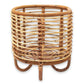 Rattan-Pflanzenständer, Pflanzgefäß, Blumentopfhalter, MALANG, beige