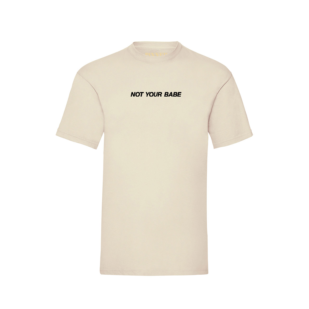 T-Shirt „Not Your Babe“, schwarze Vorderseite