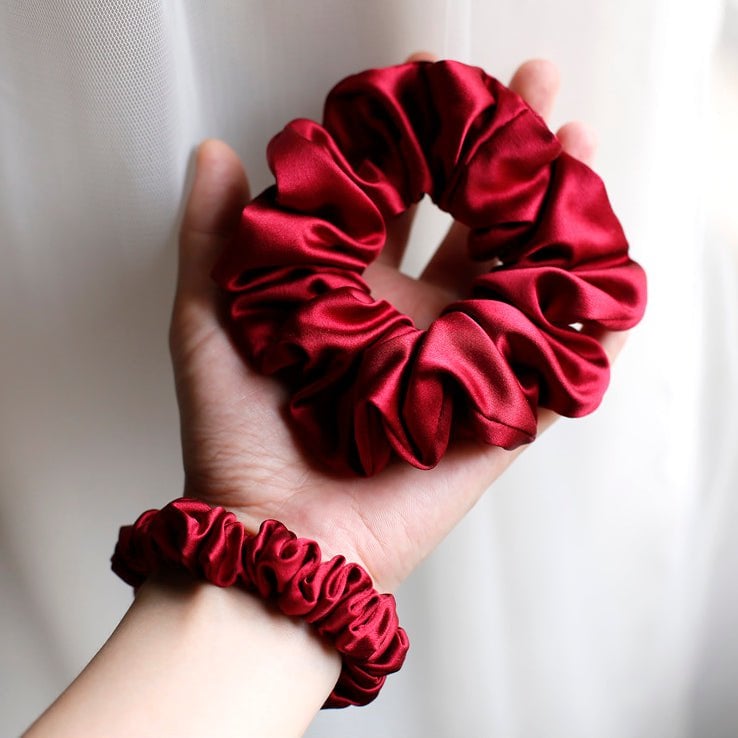 Scrunchie-Set aus 100 % Seide – 19 Momme – Ein 3er-Set