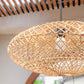 Rattan-Lampe, natürlicher Lampenschirm, ARANA, flache Deckenleuchte, Hängelampe aus Naturfasern