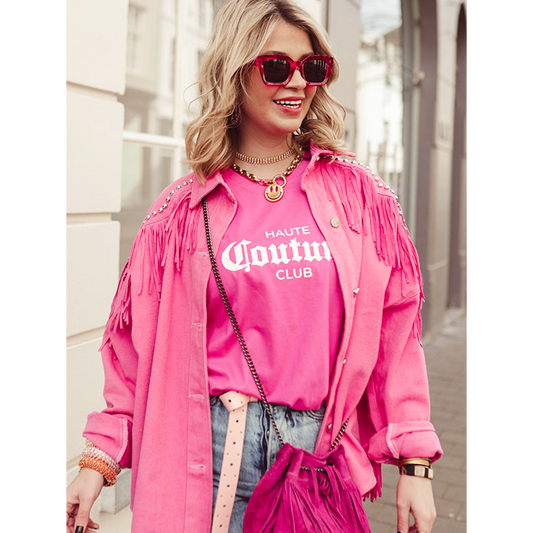 Weißes Haute Couture Club T-Shirt