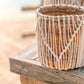 Kleiner Korb aus Seegras ORIS | Runder Blumenkorb | Gewebter Boho-Korb | Pflanzenkorb | Pflanzer | Makramee-Korb