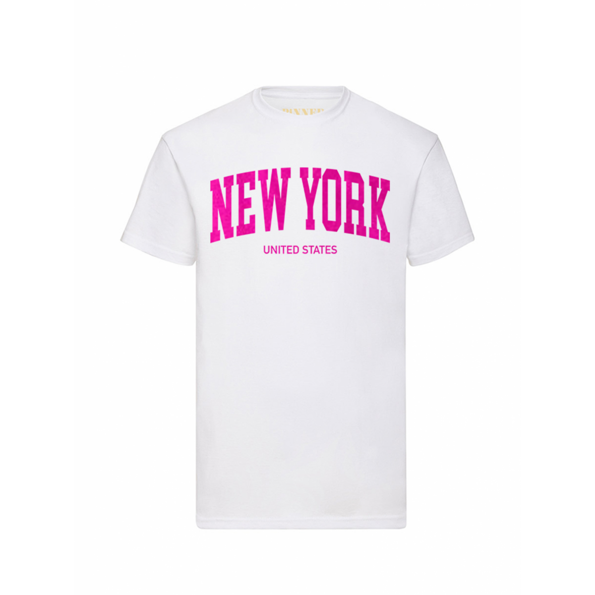 T-Shirt New York Neonrosa Samt