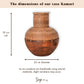 Rattanvase – Holzvase – Vase für Trockenblumen – Kleine Rattanvase – Boho-Dekorvase aus geflochtenem Rattan und Holz (Ø 22 cm) KAMARI braun