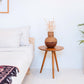 Rattanvase – Holzvase – Vase für Trockenblumen – Kleine Rattanvase – Boho-Dekorvase aus geflochtenem Rattan und Holz (Ø 22 cm) KAMARI braun