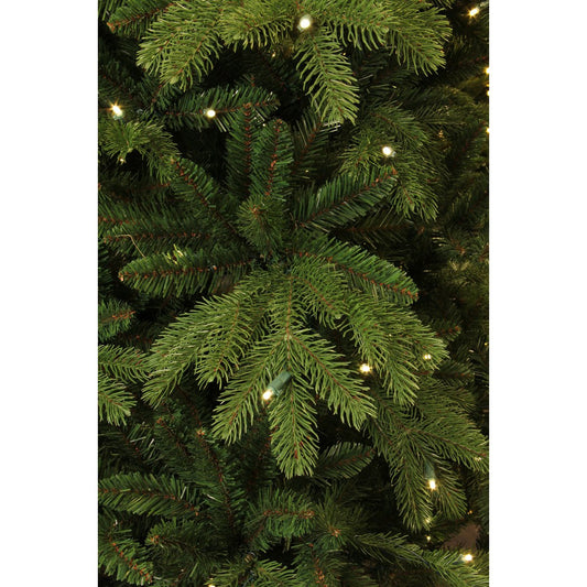 Brampton Künstlicher Weihnachtsbaum mit LED-Beleuchtung – H185 x Ø127 cm – Grün