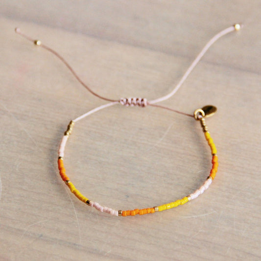 Miyuki-Armband nackt/gelb/orange