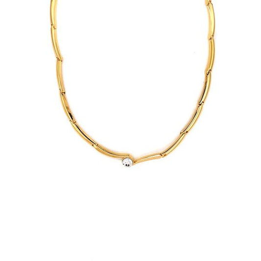 HALSKETTE Collier Damen rhodiniert Länge 42 cm