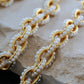 Vintage-inspirierte klobige Perlenkette und Armband