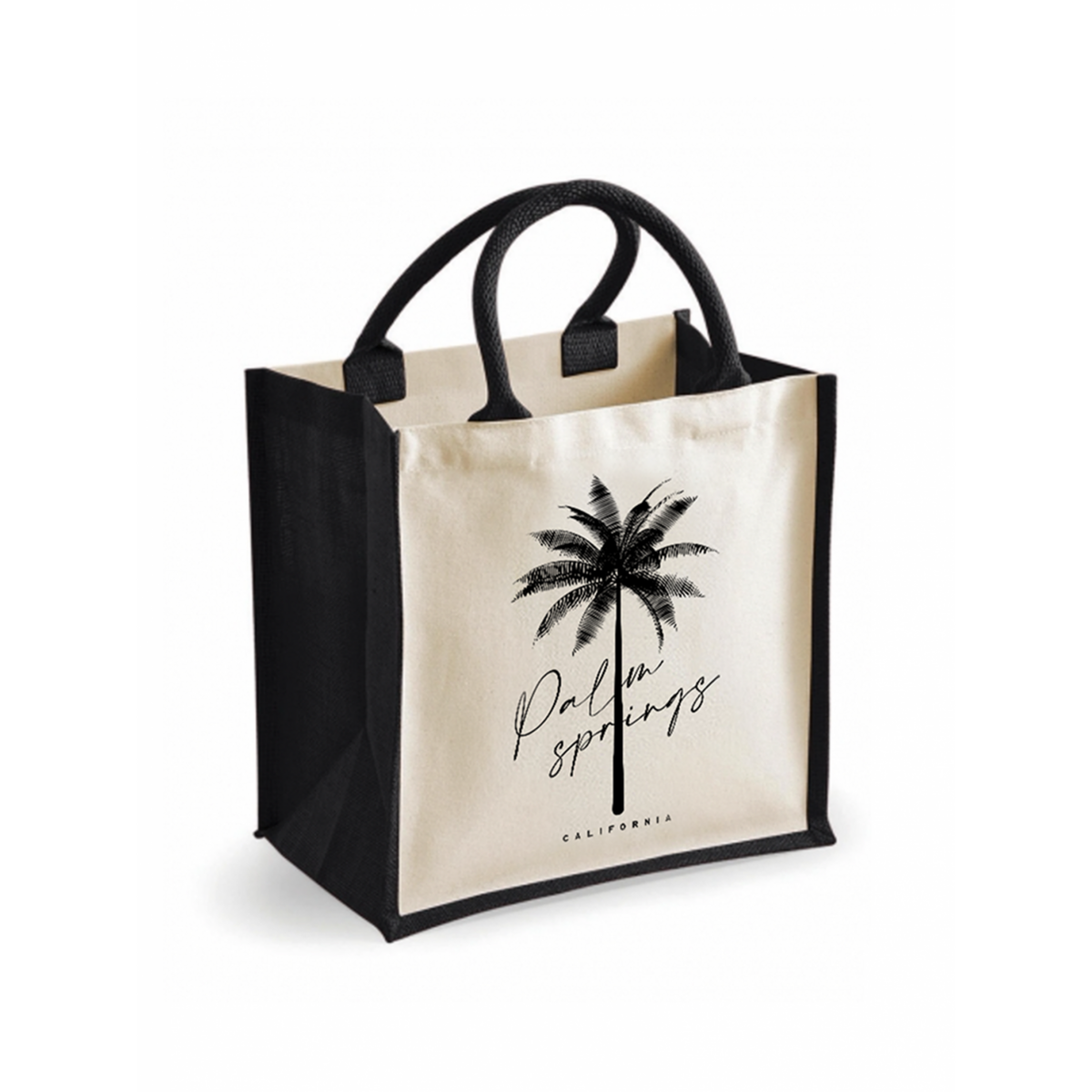 Tasche gestreift Palm Springs Schwarz