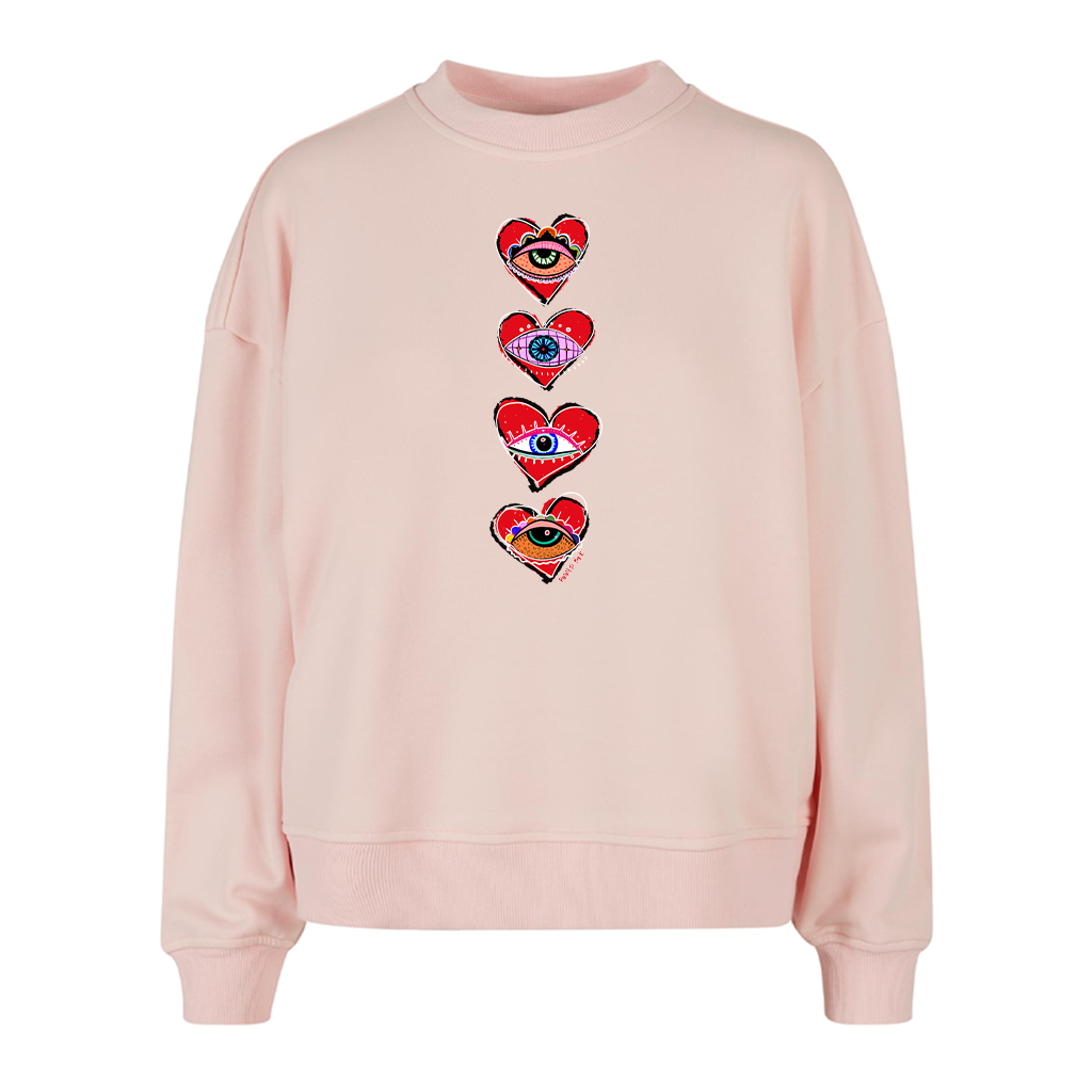 Limitierter Pullover Boxy Eyes Heart