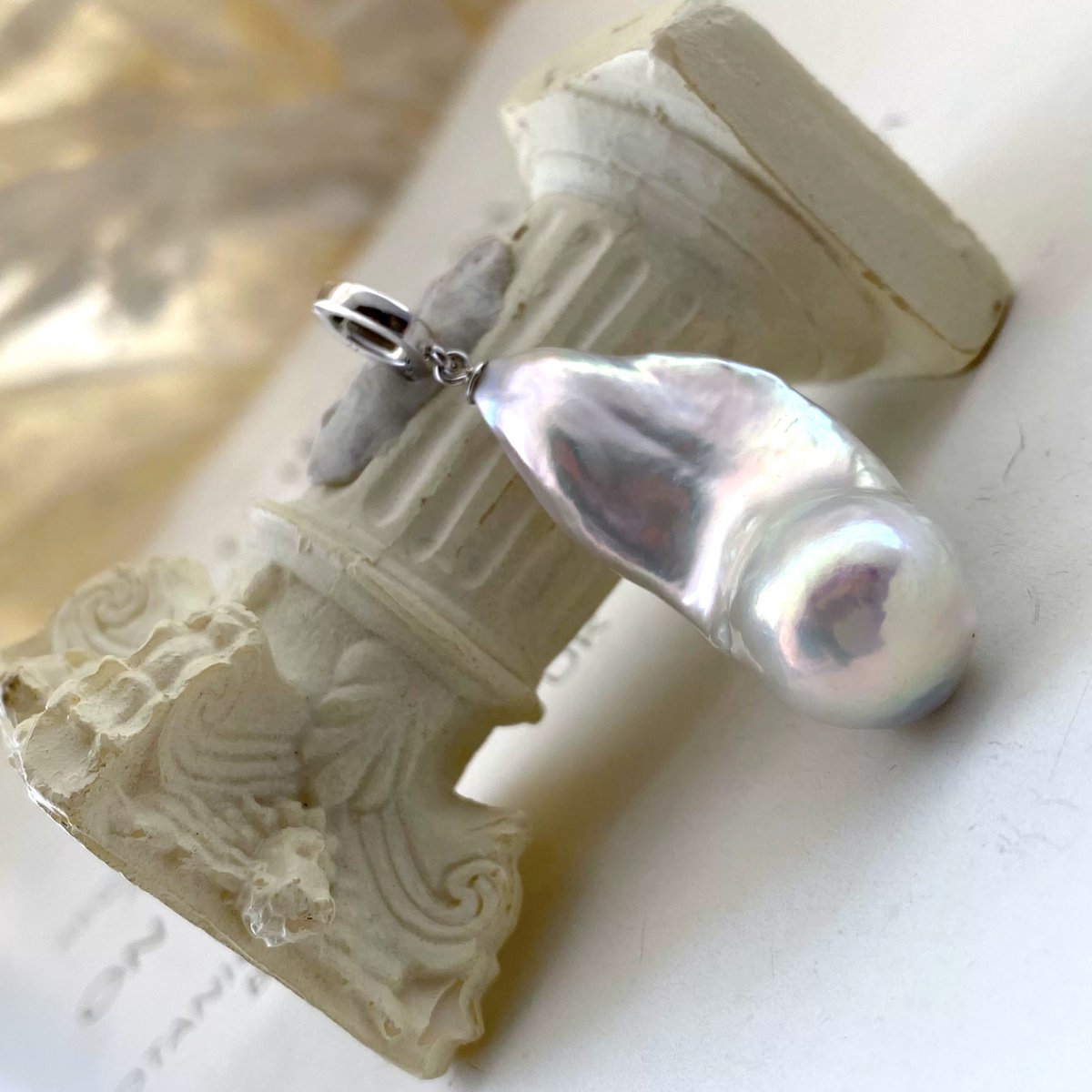 Chunky Baroque Pearl Pendant with Master Hook - Pendant Only