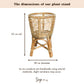 Rattan-Pflanzenständer rund – Boho-Pflanzgefäß – Rattan-Pflanzkorb – natürlicher Blumenständer für Töpfe bis Ø20 cm AKARA