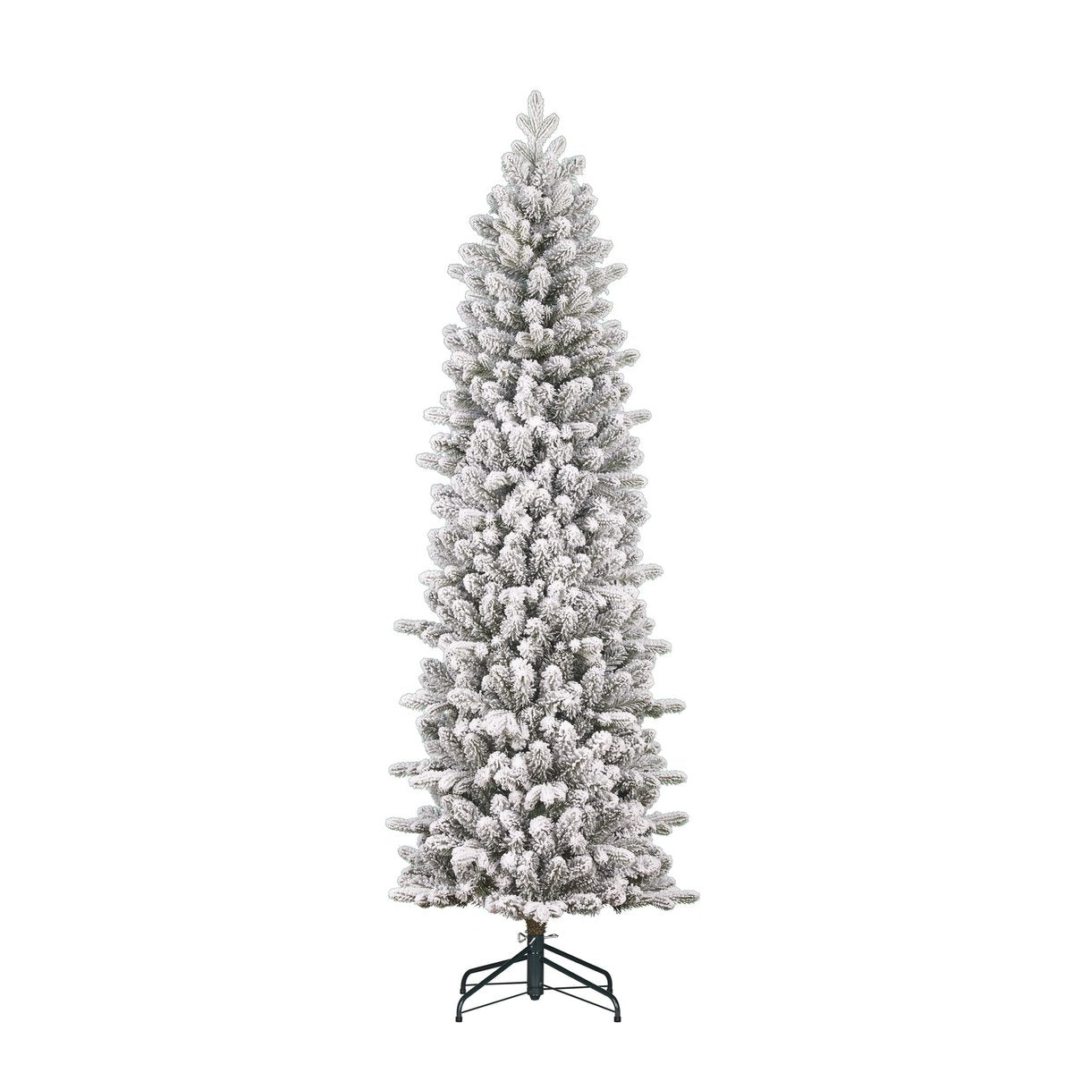 Schmaler künstlicher Weihnachtsbaum von Harma – H230 x Ø69 cm – Grün gefrostet