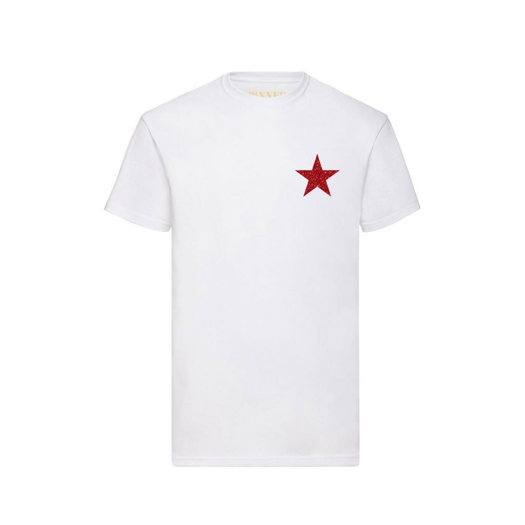 T-Shirt Star Glitter Red Chest