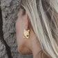 Einzigartiges Design Golden Board Drop Ohrringe – Gold und Silber