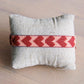 Webarmband mit Herzen - Bordeaux/Lachs