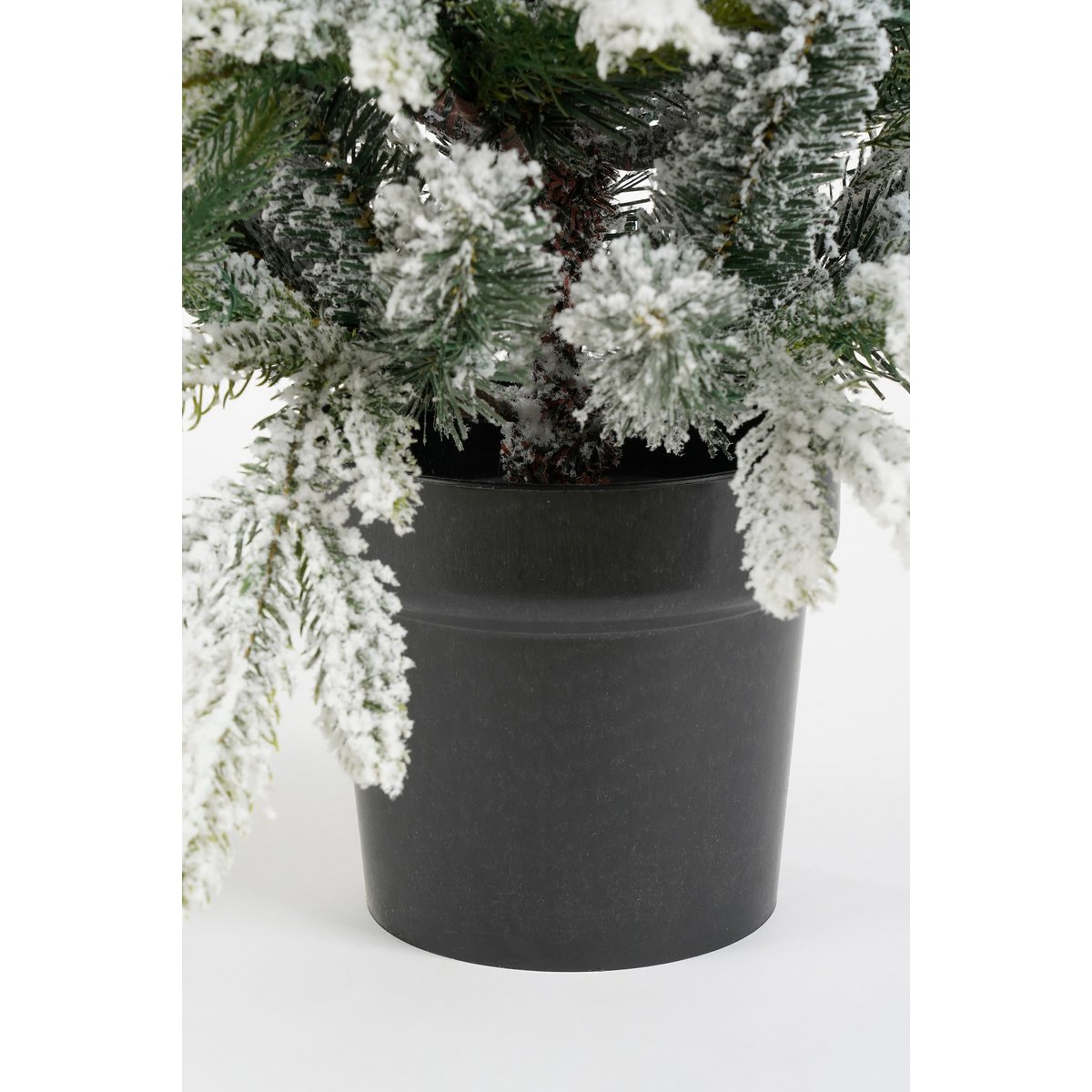 Grimshaw Künstlicher Weihnachtsbaum im Topf - H90 x Ø61 cm mit Kunstschnee - Grün Dekoration Weihnachten