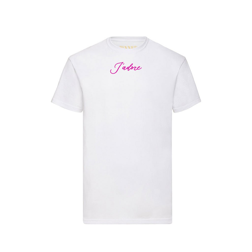 T-Shirt aus rosa Samt Jadore