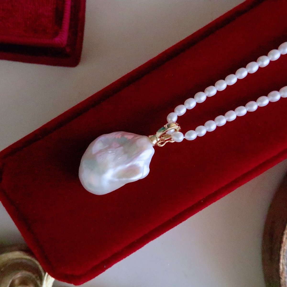 Chunky Baroque Pearl Pendant with Master Hook - Pendant Only