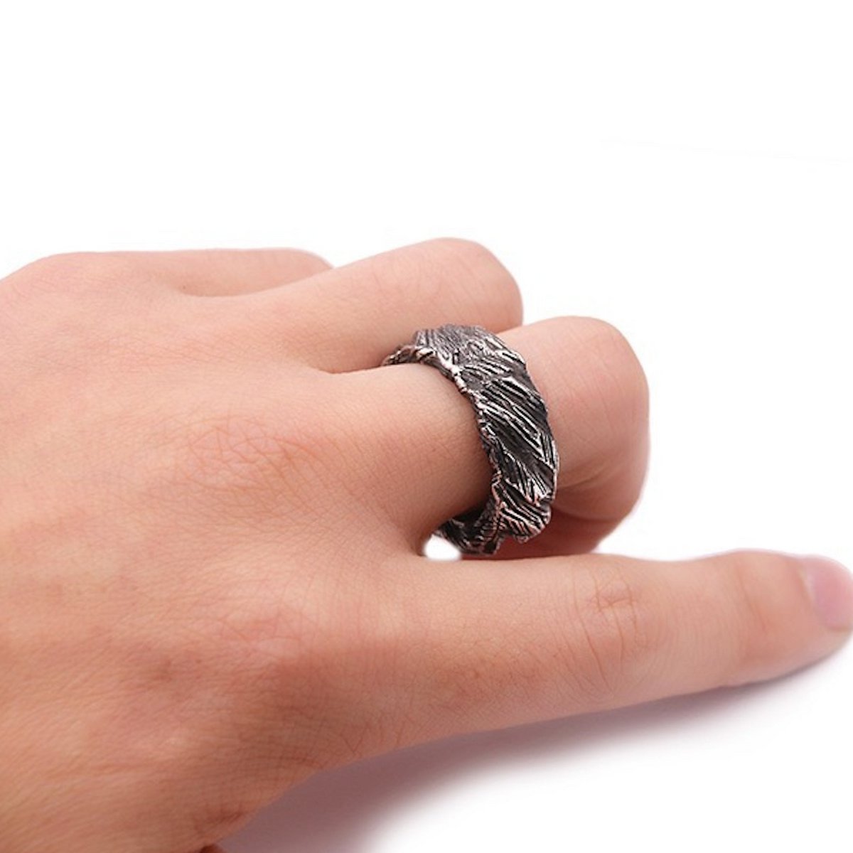 Vintage-inspirierter Rock-Ring – massives Silber