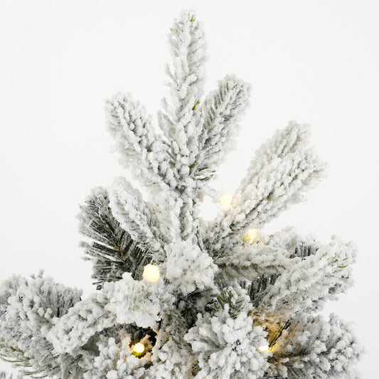 Grimshaw Weihnachtsbaum im Topf mit LED -Beleuchtung Schnee und Timerfunktion - H60 x Ø45 cm - Grün Deko Weihnachten