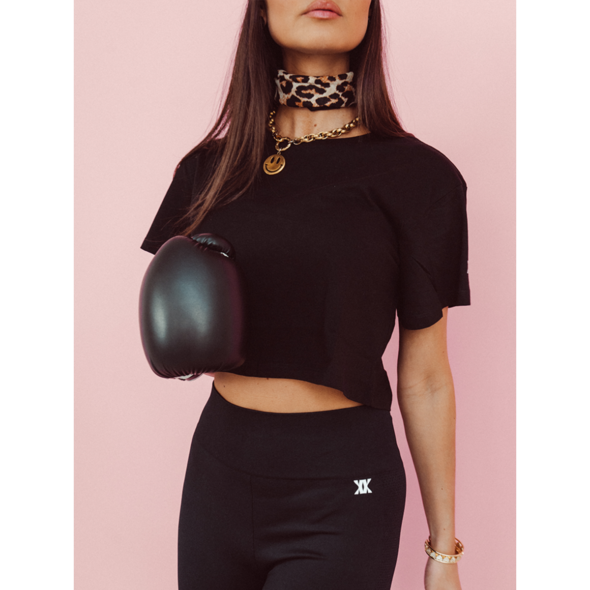 Sport Crop Top Basic PBK Weiß