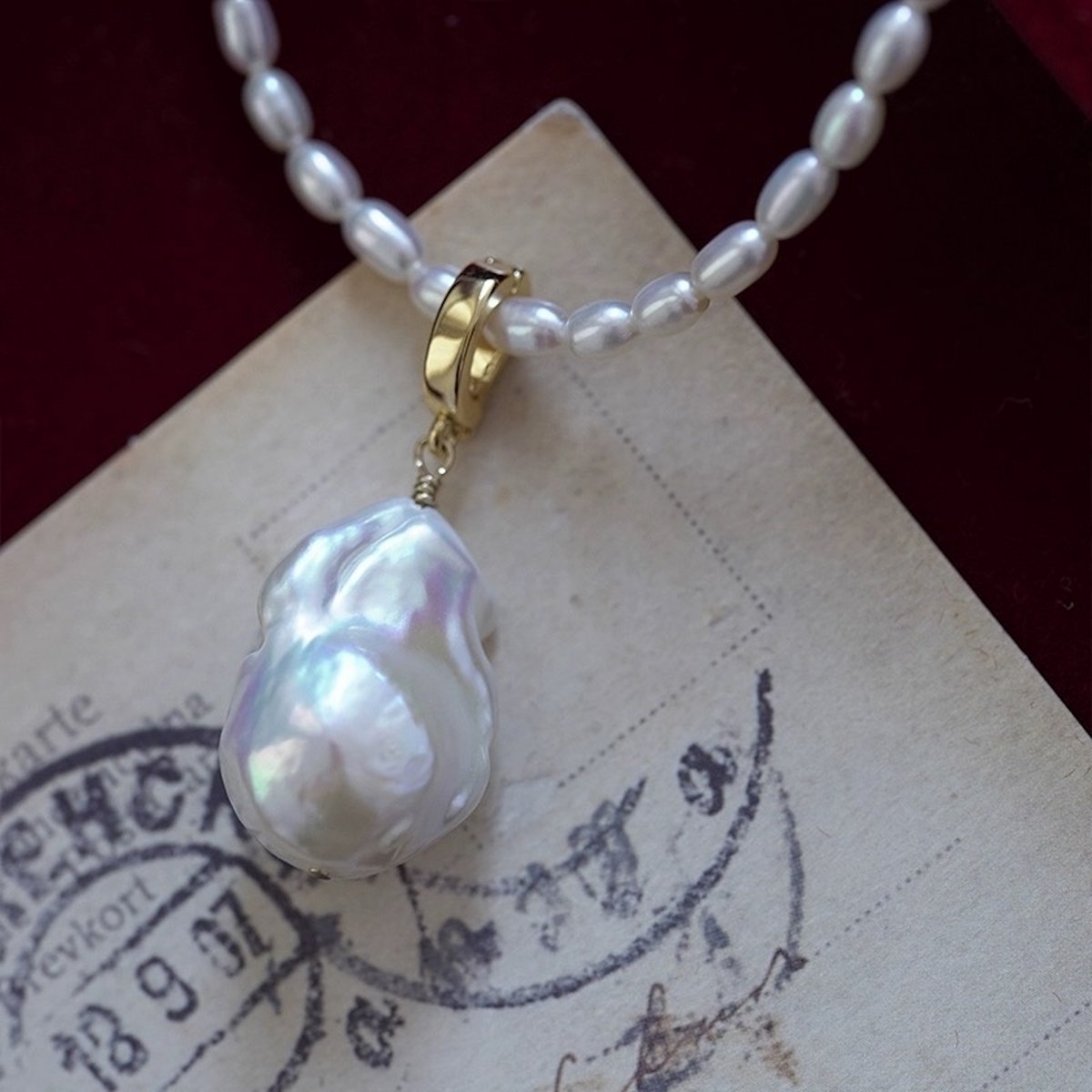 Chunky Baroque Pearl Pendant with Master Hook - Pendant Only