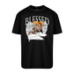 Übergroßes T-Shirt Blessed White