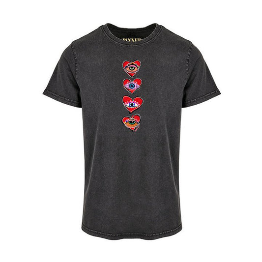 Gewaschenes T-Shirt Eyes Heart