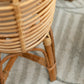 Rattan-Pflanzenständer rund – Boho-Pflanzgefäß – Rattan-Pflanzkorb – natürlicher Blumenständer für Töpfe bis Ø20 cm AKARA