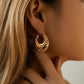 Hohle Ohrringe im Vintage-Stil mit Sternmuster