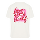 Übergroßes T-Shirt „Love Yourself Back“.