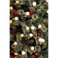 Kaprun Künstlicher Weihnachtsbaum aus Jute mit LED-Beleuchtung – H60 x Ø39 cm – Grün gefrostet, Rot