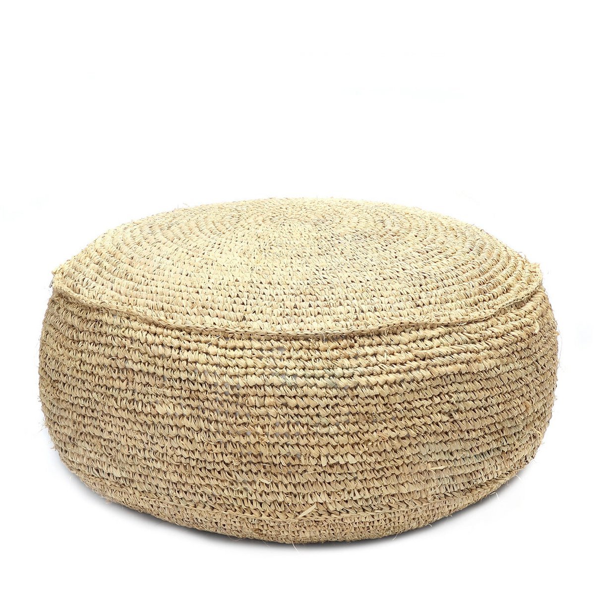 Der Raffia Flores Pouffe – Natur