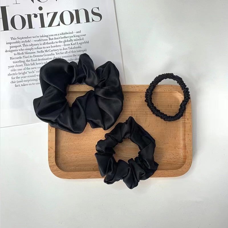 Scrunchie-Set aus 100 % Seide – 19 Momme – Ein 3er-Set