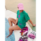 Set Frottee Palme Neon Pink Samt | HINWEIS: Lieferzeit 5-6 Werktage