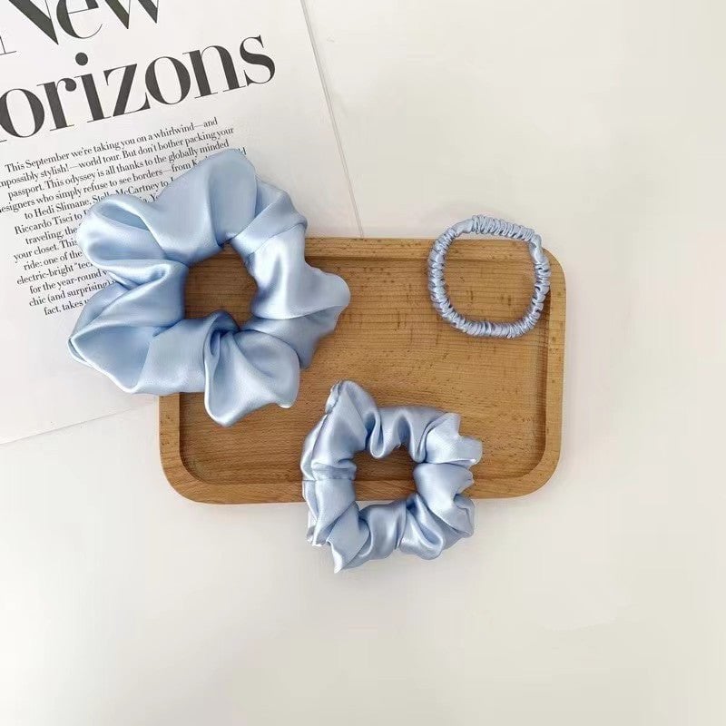 Scrunchie-Set aus 100 % Seide – 19 Momme – Ein 3er-Set