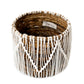 Kleiner Korb aus Seegras ORIS | Runder Blumenkorb | Gewebter Boho-Korb | Pflanzenkorb | Pflanzer | Makramee-Korb